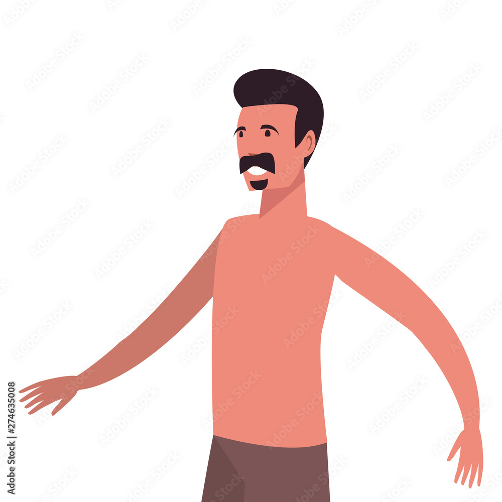 Fototapeta premium summer time people icon vector ilustration