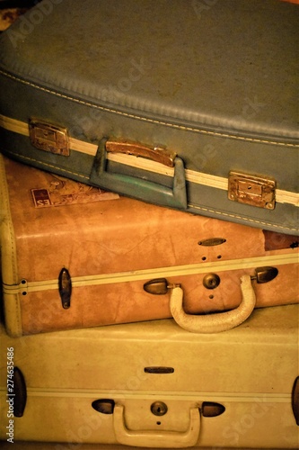 The vintage suitcases