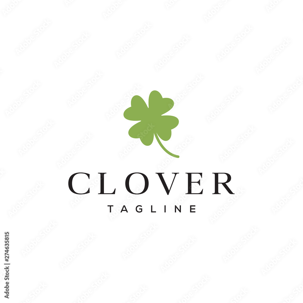 clover leaves vector icon logo design