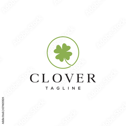 clover leaves vector icon logo design