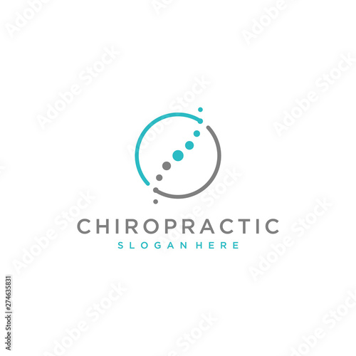 chiropractic symbol vector logo design