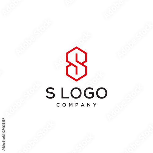 S monogram initial letter vector logo design © bagus
