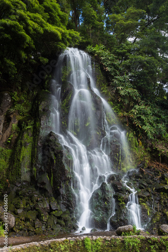 Waterfall in Ribeira dos Caldeirões, Azores, Portugal © p_rocha