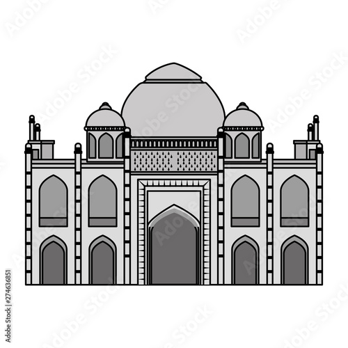 taj mahal indian building icon