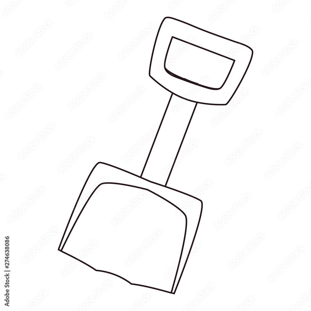 toy shovel on white background toy shovel on white background