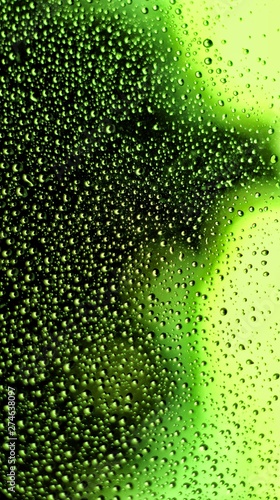 green background water bubbles