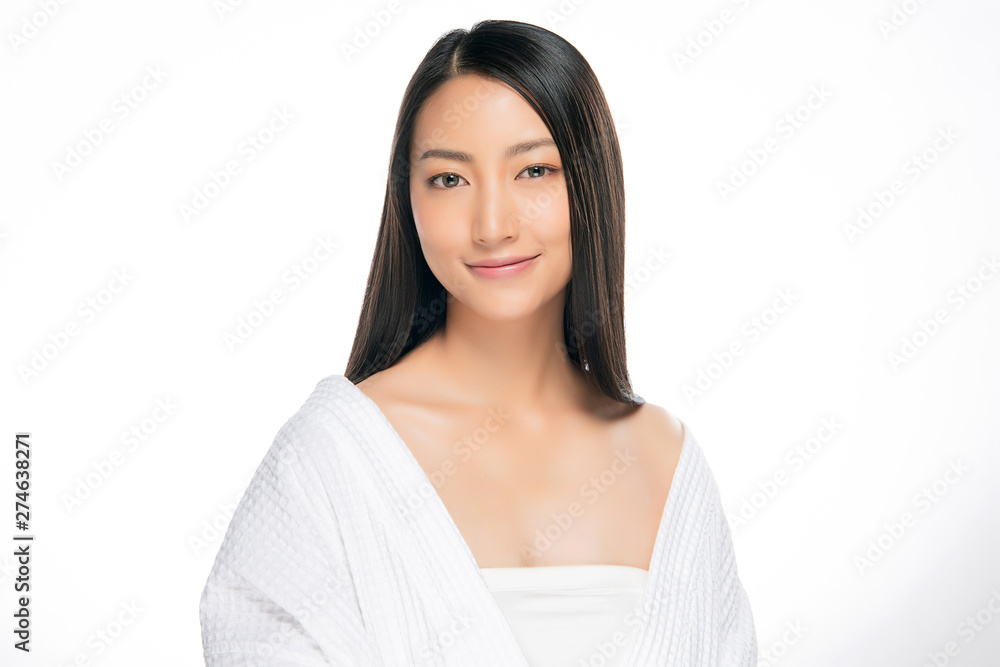 Beautiful Young Asian Woman with Clean Fresh Skin, Beautiful Young Asian Woman with Clean Fresh Skin,
