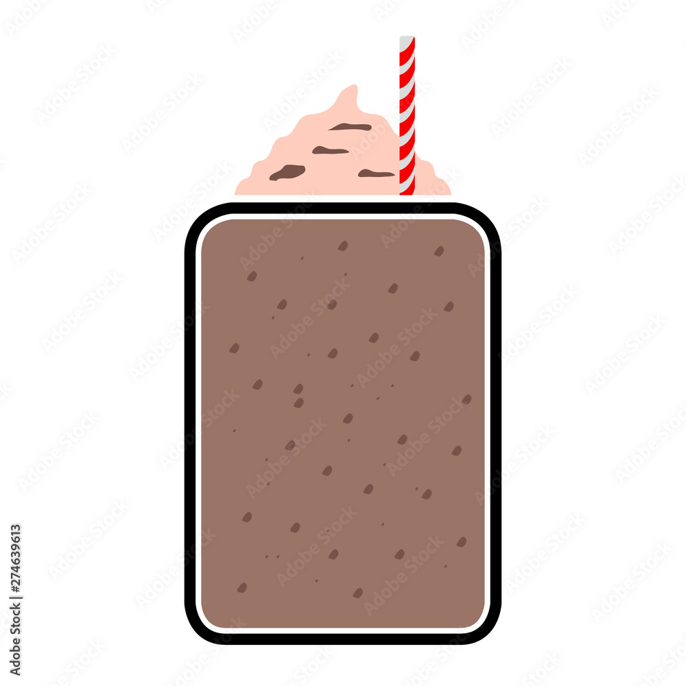 Obraz premium Isolated frappe with a straw icon - Vector