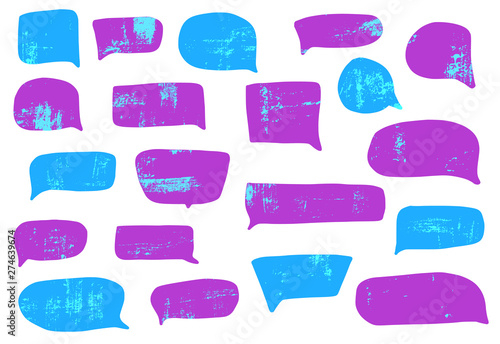 Set of speech bubbles for text. Vector elements.