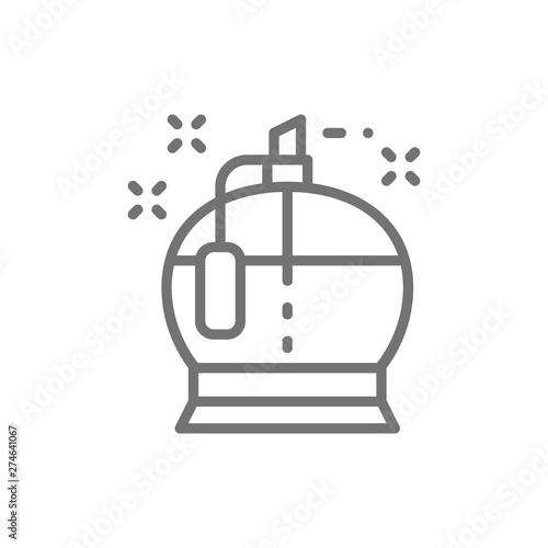 French perfumery, eau de toilette line icon.