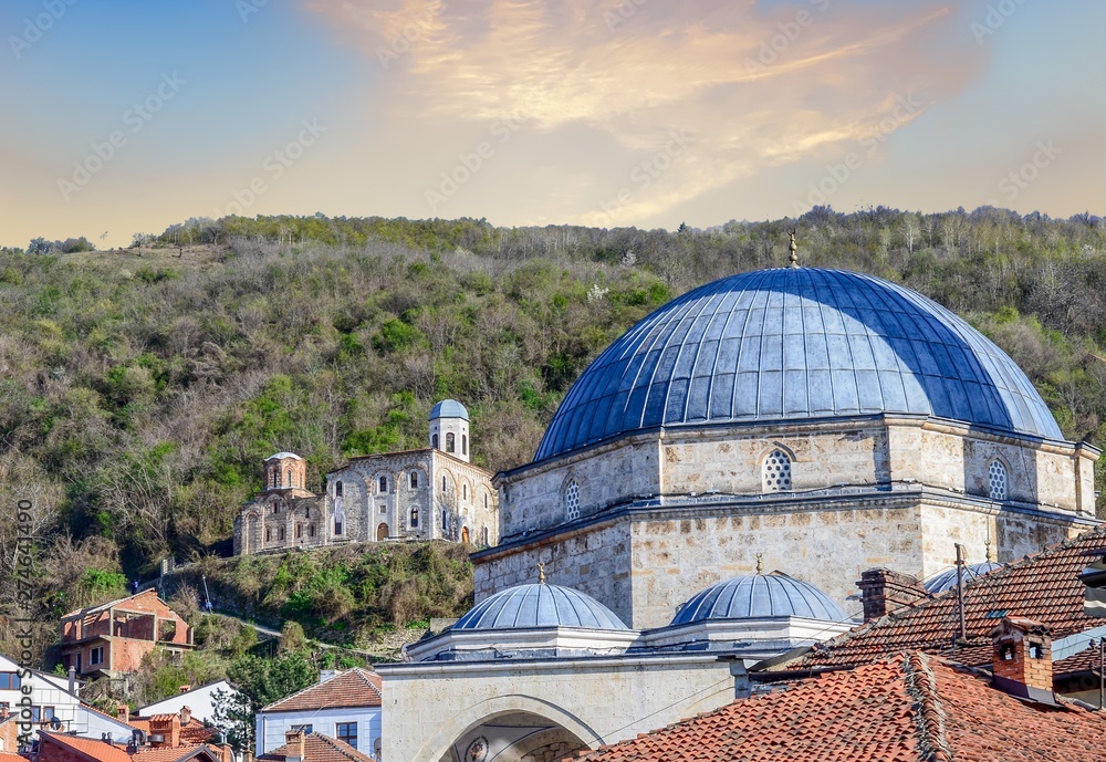 Fototapeta premium Mosque With Blue Roof
