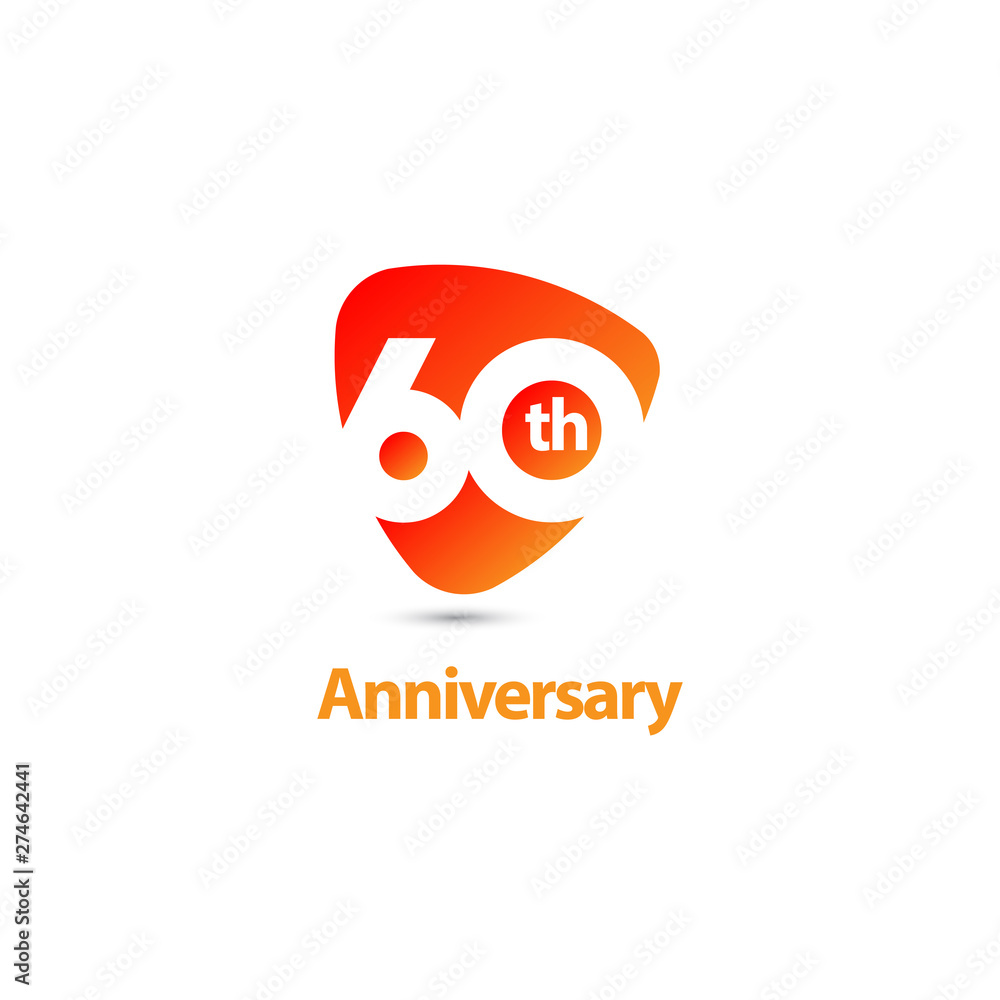60 Year Anniversary Celebration Vector Template Design Illustration 60 Year Anniversary Celebration Vector Template Design Illustration