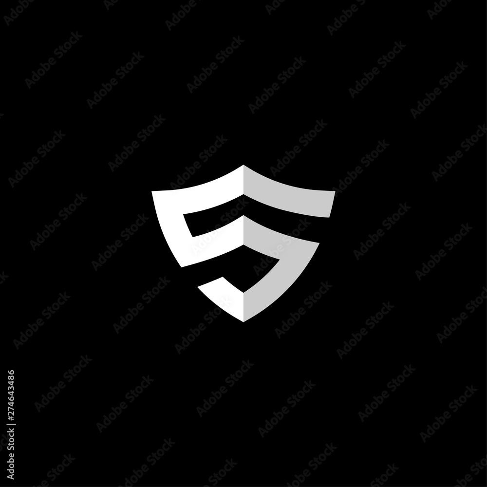 S letter initial for shield vector logo design S letter initial for shield vector logo design
