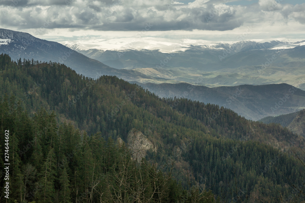small caucasus mountains in borjomi