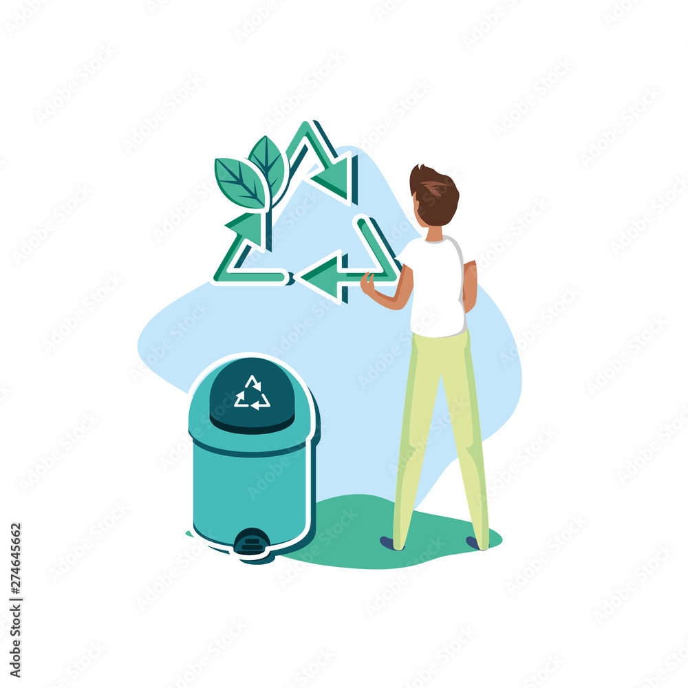 Avatar man with trash design Avatar man with trash design