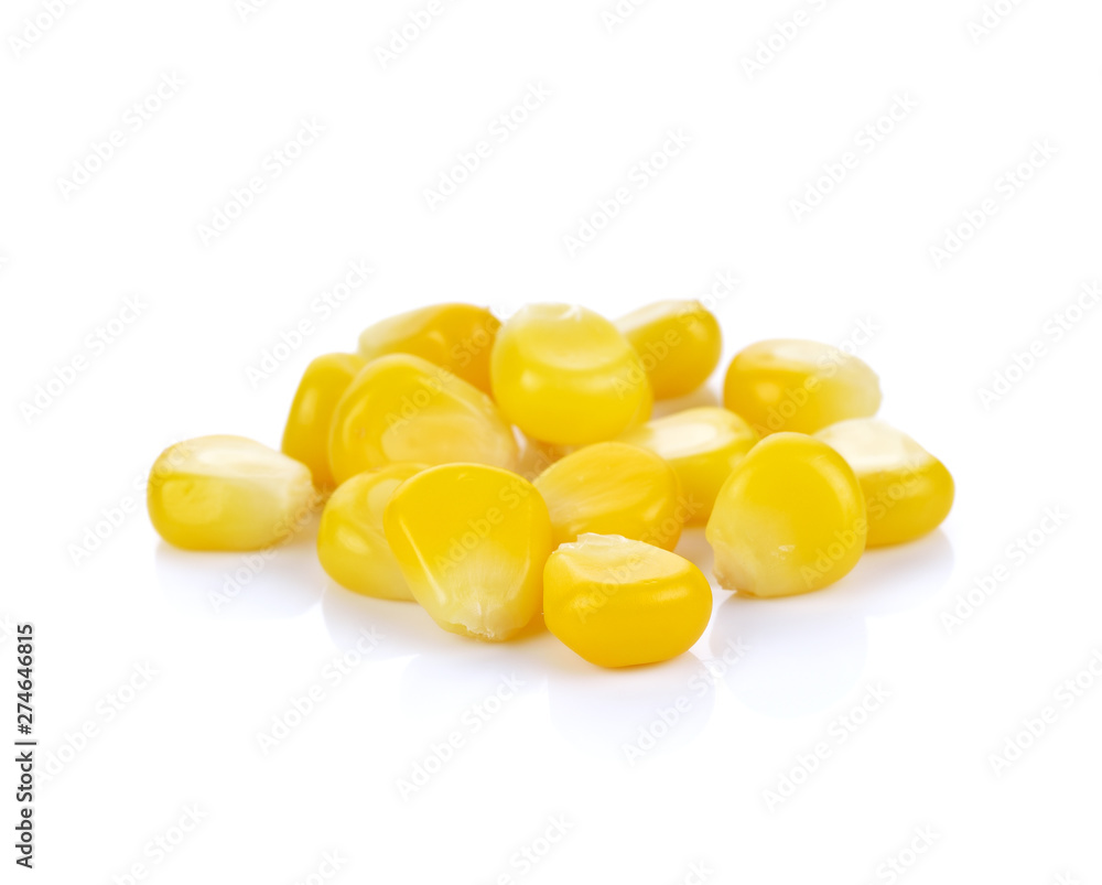 Ripe corn isolated on white background Ripe corn isolated on white background