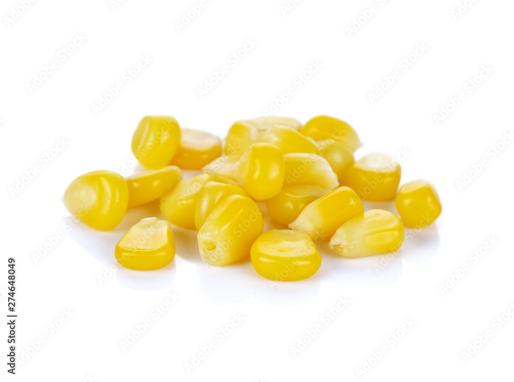 Ripe corn isolated on white background Ripe corn isolated on white background