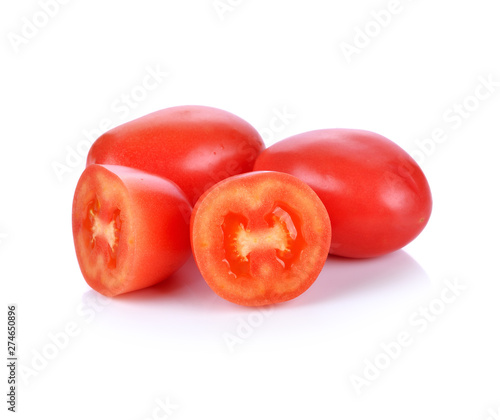 cherry tomatoes isolated on white background.