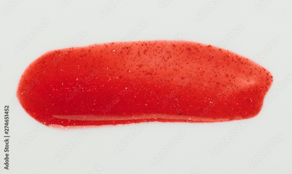 Deep red sparkle paint stroke Deep red sparkle paint stroke