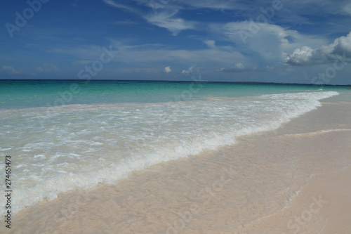 A beautiful Caribbean beach at Harbor Island, Bahamas photo