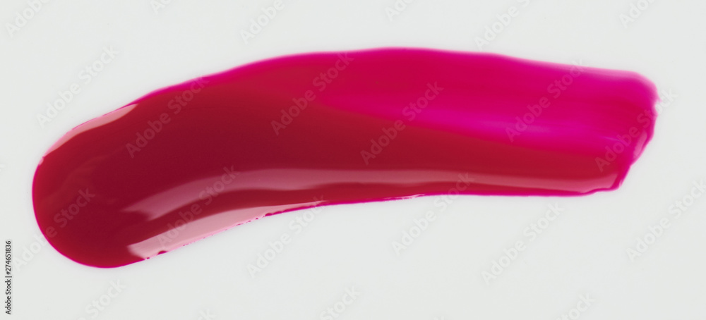 Glossy deep red paint stroke Glossy deep red paint stroke