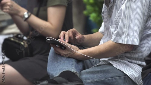 Man Using His Smart Phone Online Social Network.