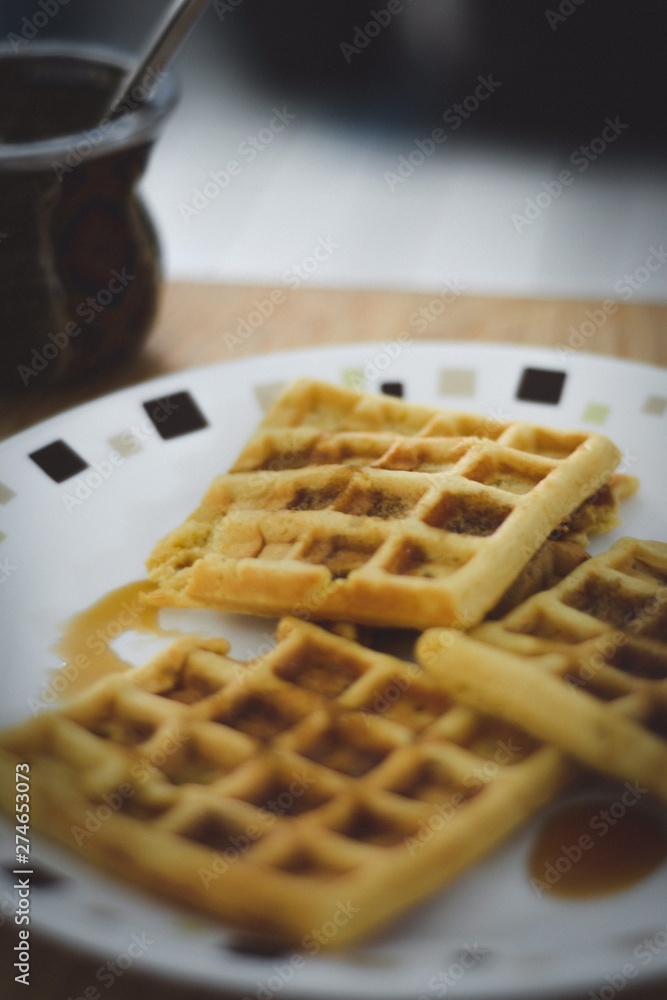 waffles on a plate