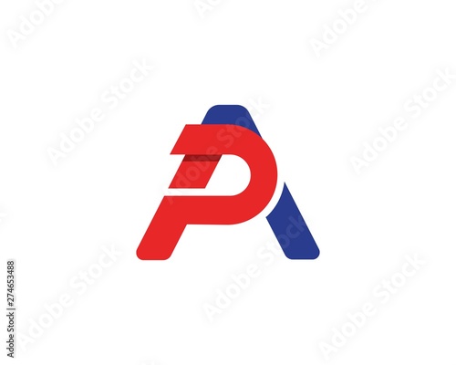 AP, PA, initial logotype creative template design