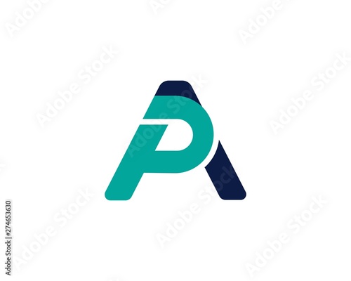 AP, PA, initial logotype creative template design