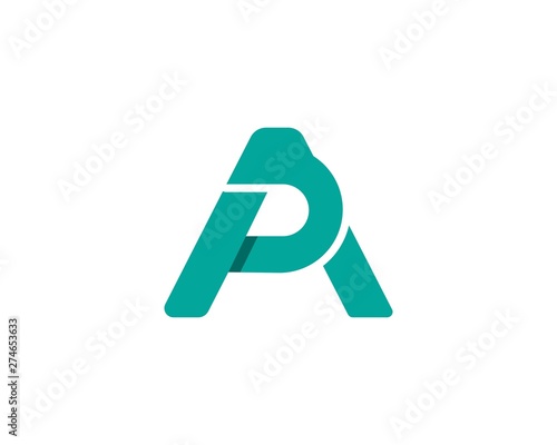 AP, PA, initial logotype creative template design