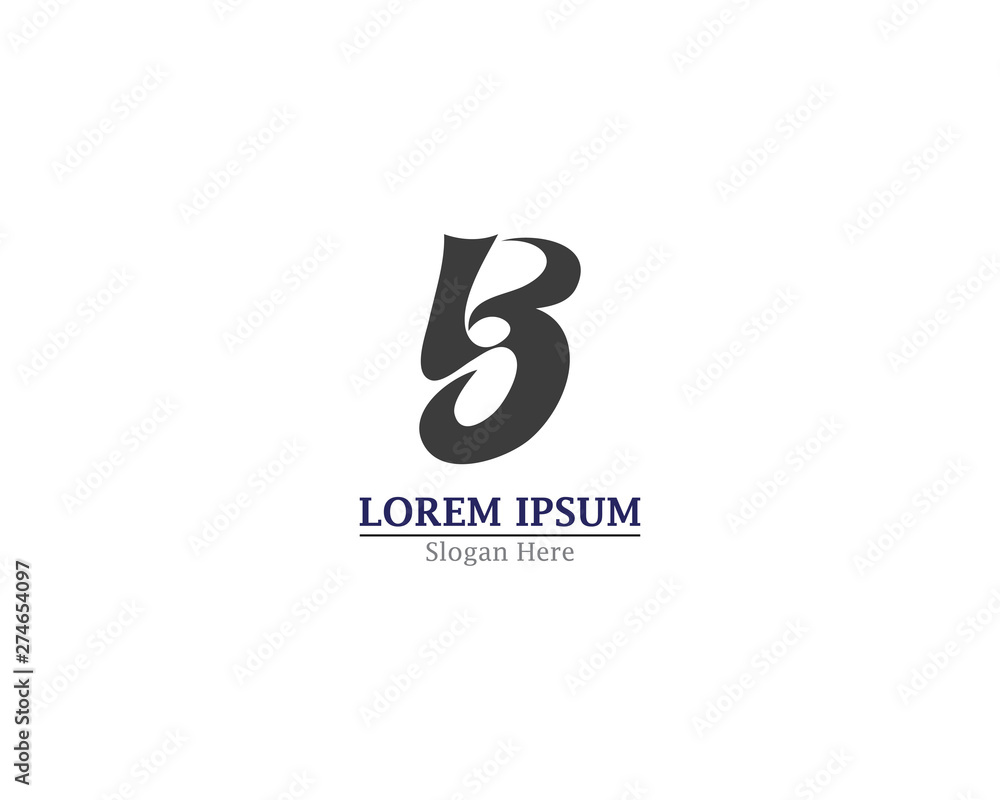 Fototapeta premium B letter logo Creative template vector illustration design