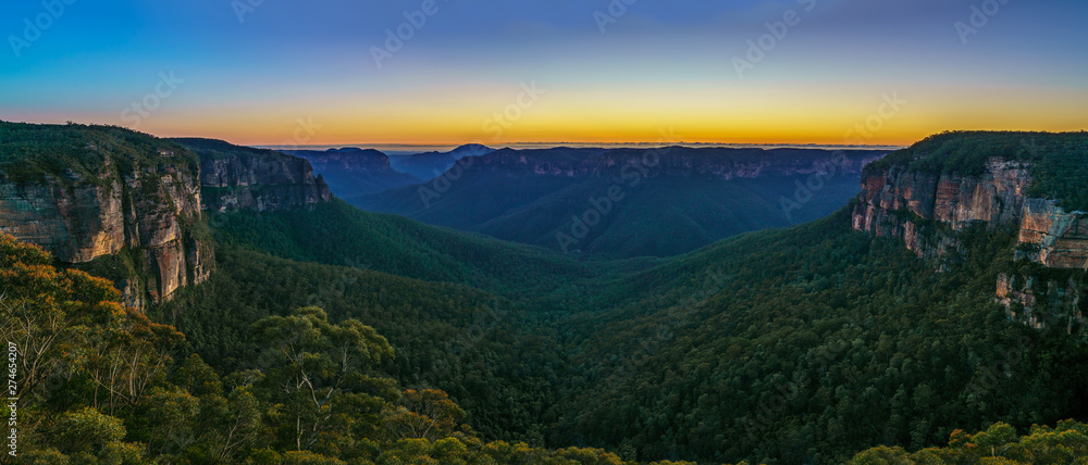 blue hour at govetts leap lookout, blue mountains, australia 33