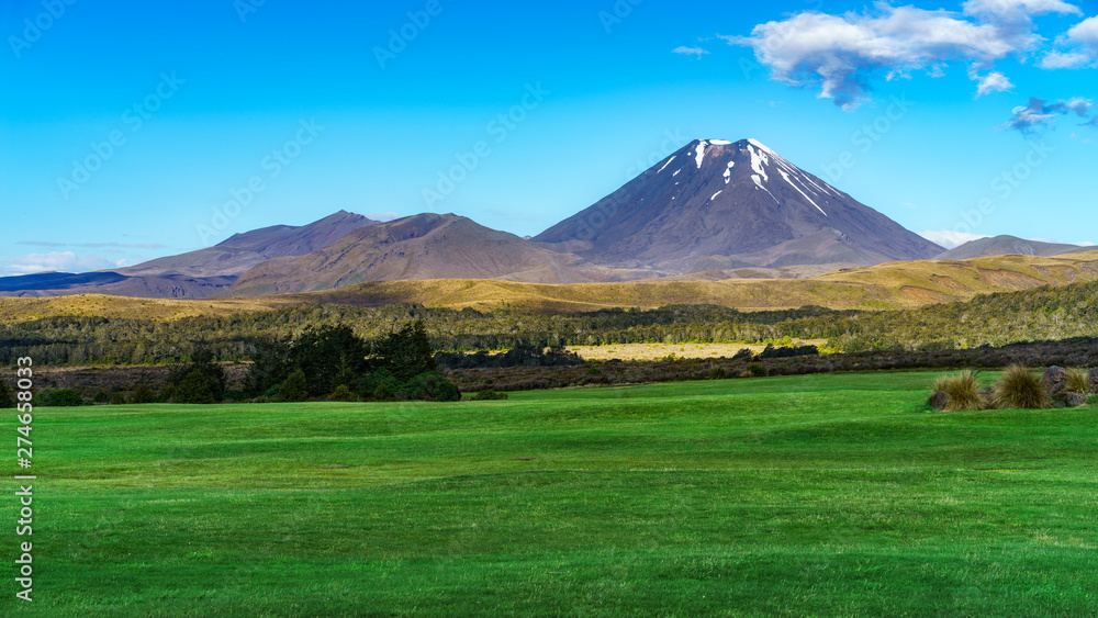 Naklejka premium cone volcano,mount ngauruhoe,tongariro,new zealand 4