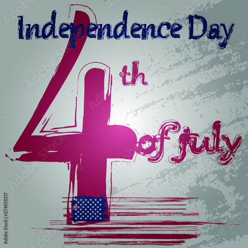 4th of July, USA independence day, USA flag, 4th of July typographic . Proud to be american, 4th of July banner