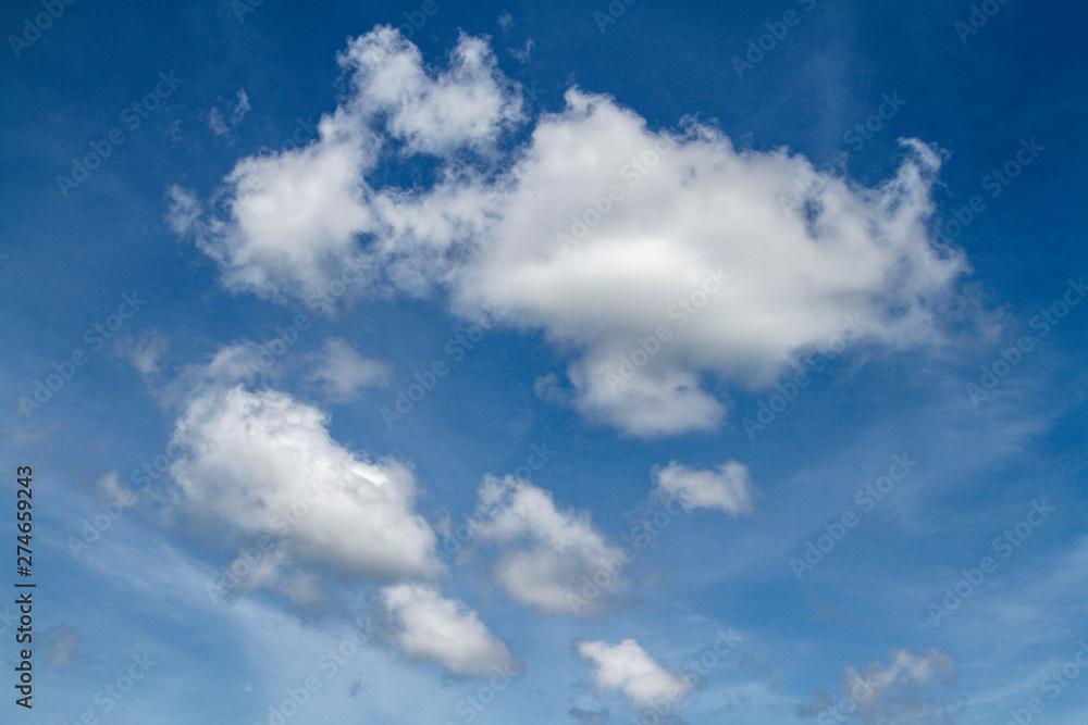Cloud in blue sky for background and sky scape in thailand.