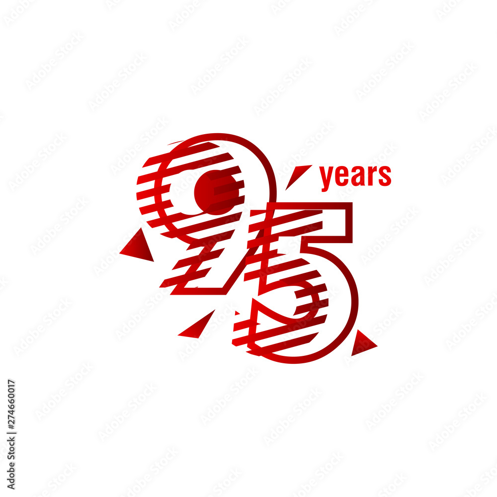 95 Years Anniversary Celebration Vector Template Design Illustration 95 Years Anniversary Celebration Vector Template Design Illustration