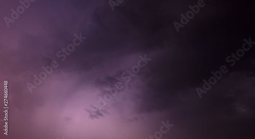 Storm clouds in the sky at night