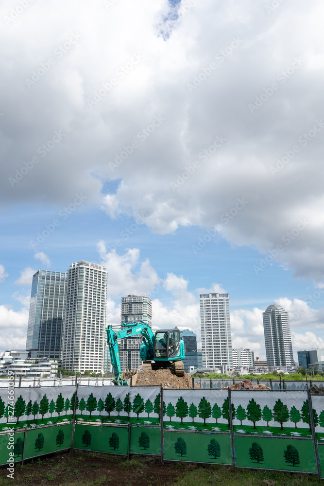 Obraz premium 都市開発 工事中イメージ