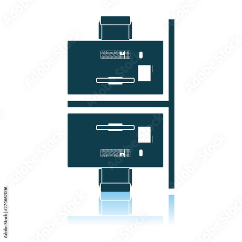 Office Table Top View Icon