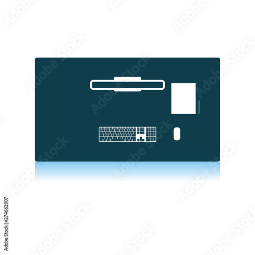 Office Table Top View Icon