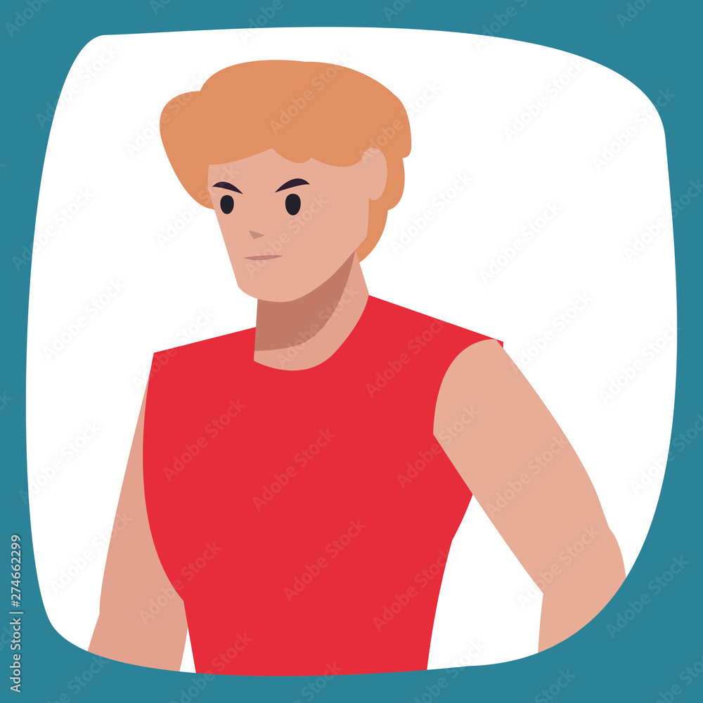 man character portrait cartoon design