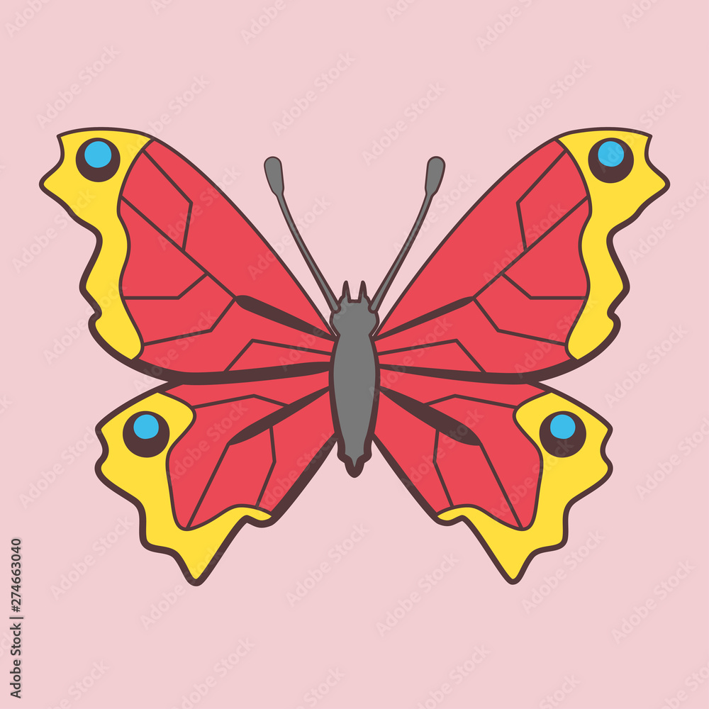 Colorful Butterfly logo isolated Colorful Butterfly logo isolated