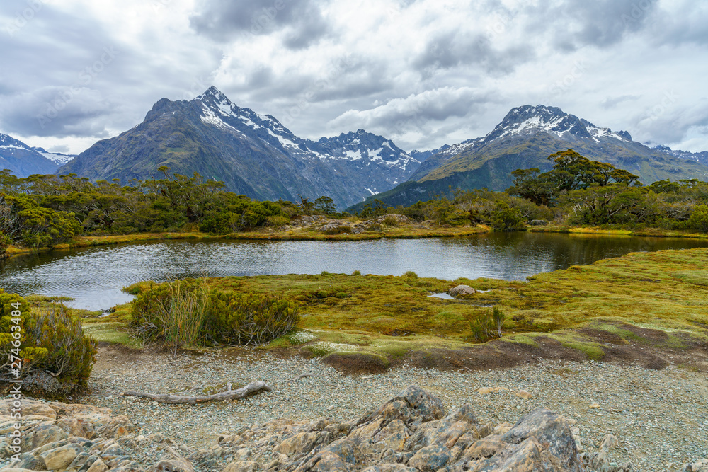 lakes on key summit track, southern alps, new zealand 4