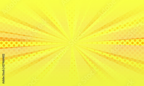 comic halftone yellow background.