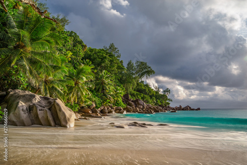 Fototapeta Naklejka Na Ścianę i Meble -  paradise beach at anse georgette, praslin, seychelles 37