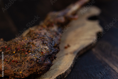 Baked goat leg with spices