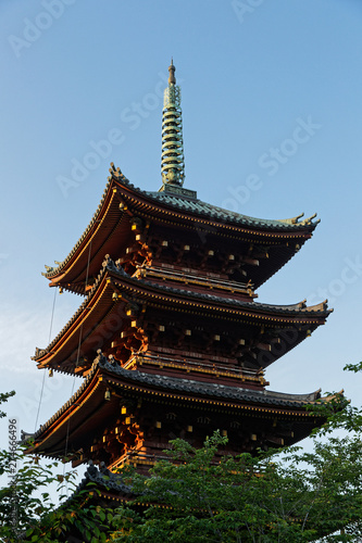 Fotografie Four stages temple in Toshogu shrine, Tokyo, Japan