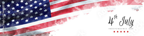 happy Independence Day greeting card american flag grunge background