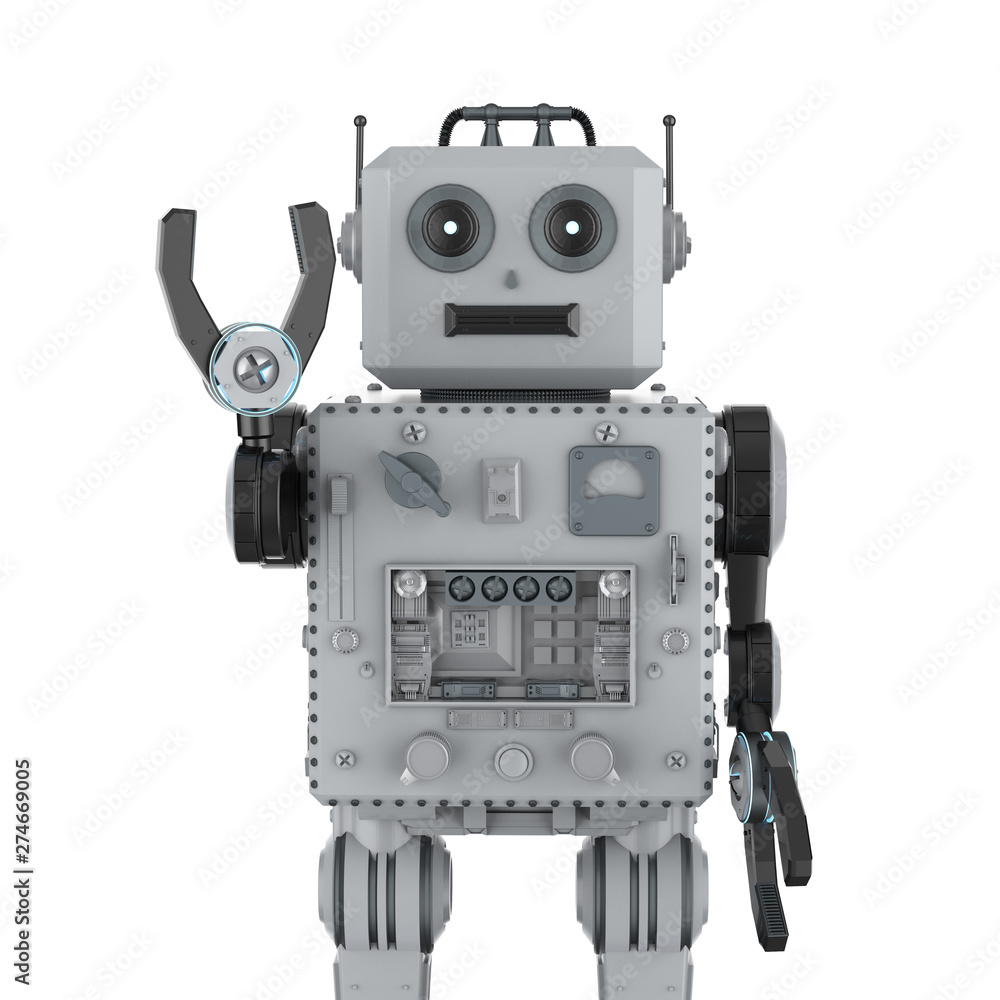 Robot tin toy hand up Robot tin toy hand up