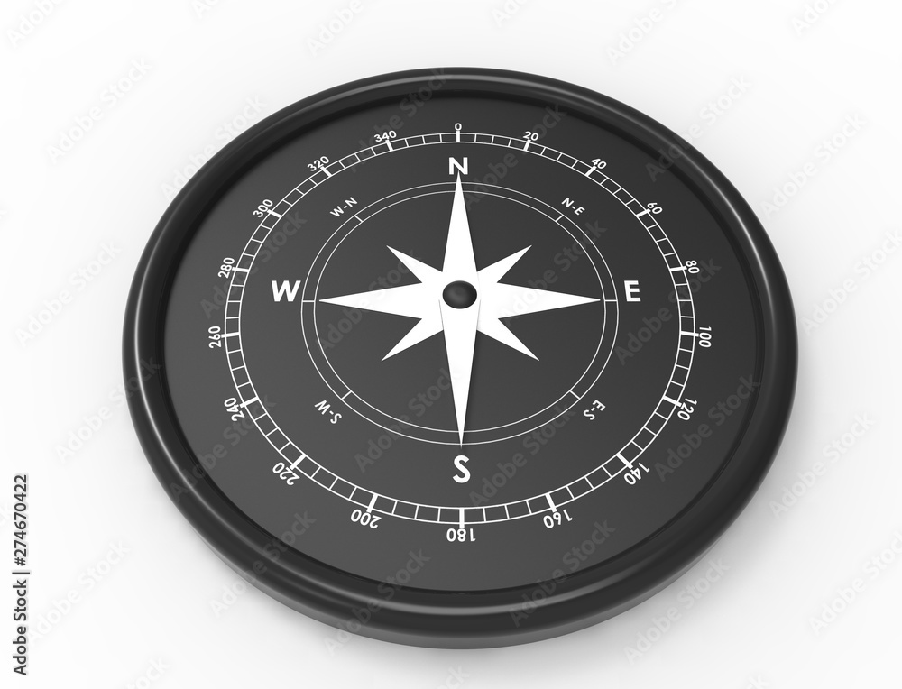 3d rendering of a compass north west south east isolated in white background 3d rendering of a compass north west south east isolated in white background